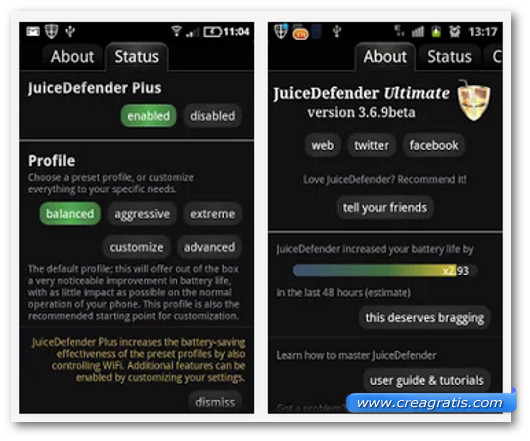 Immagine dell$0027applicazione JuiceDefender - battery saver per Android
