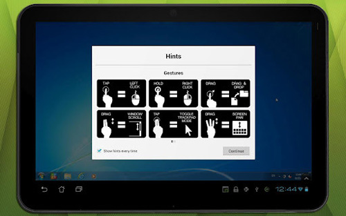 Schermata dell'applicazione Splashtop 2 Remote Desktop