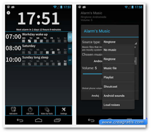 Schermate dell'applicazione I Can’t Wake Up Alarm Clock per Android