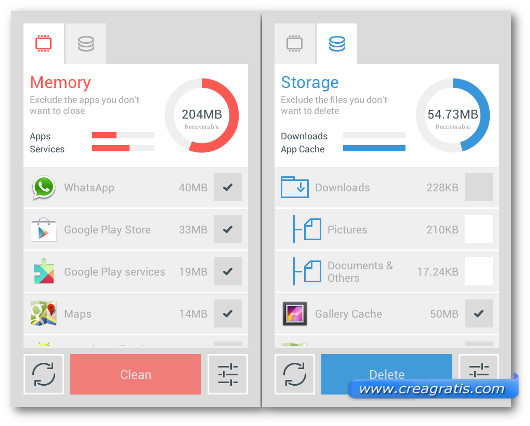 Schermate dell'applicazione The Cleaner – Speed Up & Clean per Android