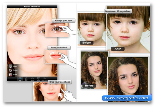 Schermate dell'applicazione Photo Makeover per iPhone e iPad