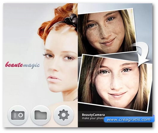 Schermate dell'applicazione Beauty Camera per Android