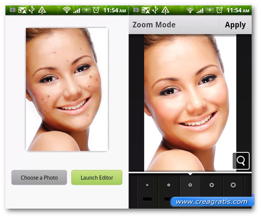 Schermate dell'applicazione Pimple Remover Photo Retouch per Android