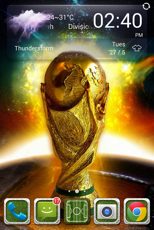 Schermata del tema The Brazil World Cup per Android