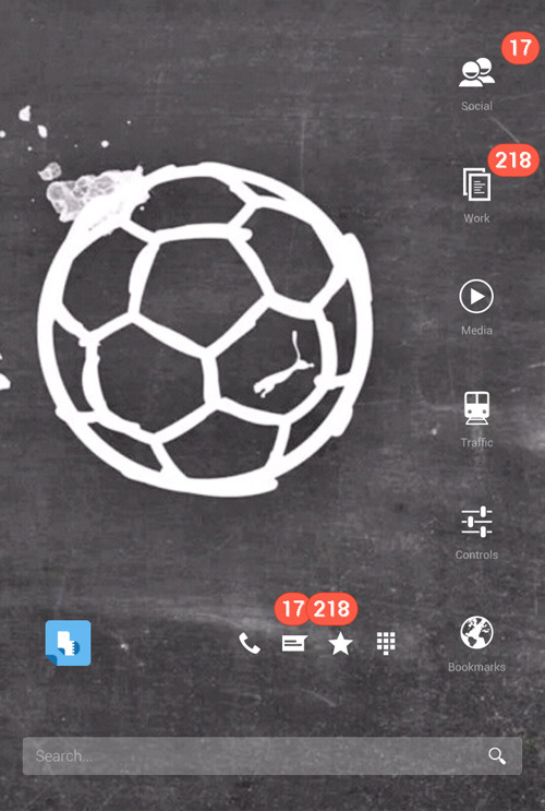 Schermata del tema Football Theme per Android