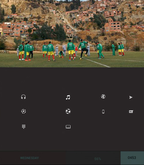 Schermata del tema Football per Android