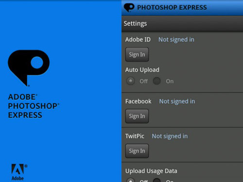 Скриншоты Photoshop Express для Android