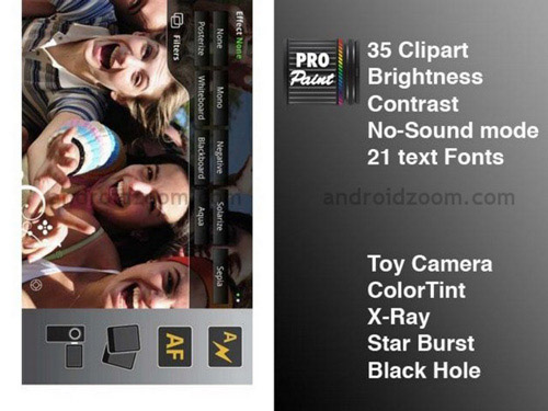 Schermate dell'app PRO Paint Camera per Android