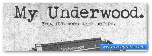 Immagine del font My Underwood