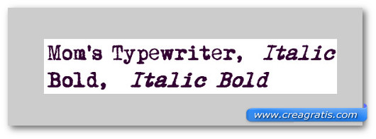 Immagine del font Mom’s Typewriter Font