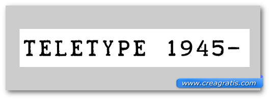 Immagine del font Teletype 1945-1985 Font