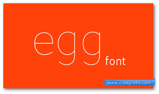 Esempio del font Egg Font