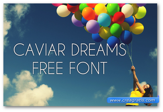 Esempio del font Caviar Dreams