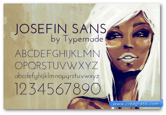 Esempio del font Josefin Sans