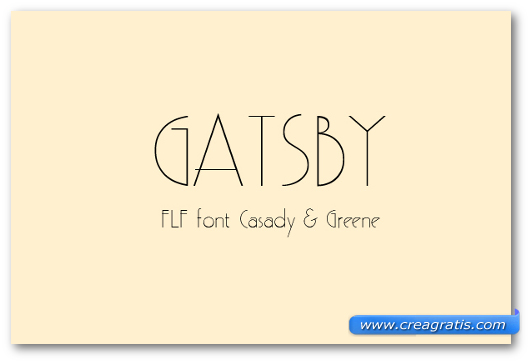 Esempio del font GatsbyFLF