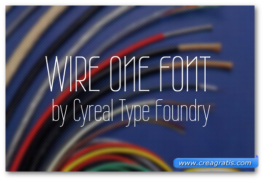 Esempio del font Wire One