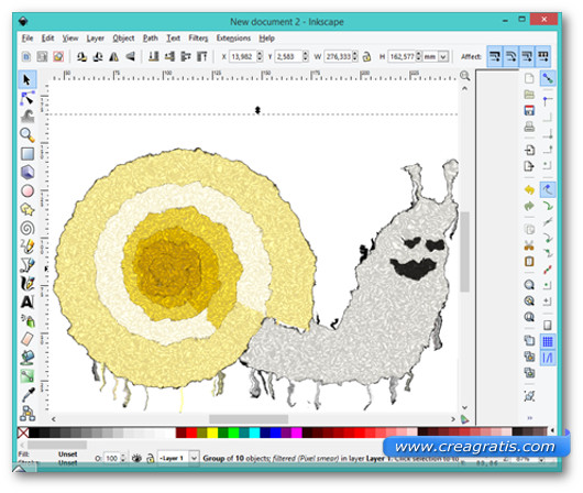 Interfaccia del programma Inkscape