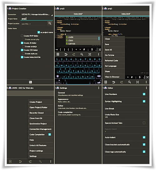 Schermate dell$0027app AWD per Android