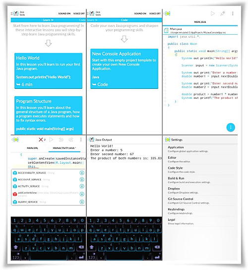 Schermate dell$0027app AIDE per Android