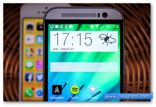 Schermo di uno smartphone Android