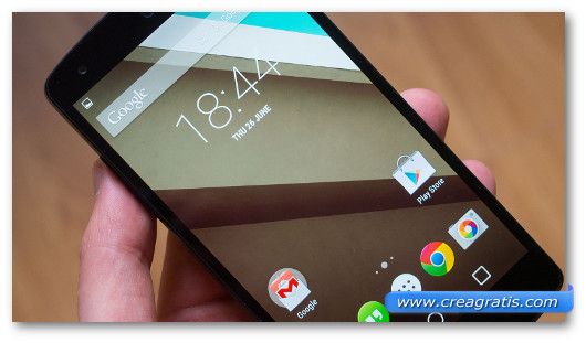 Immagine di uno smartphone Android generico