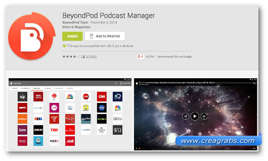 Schermate dell$0027app BeyondPod Podcast Manager per Android