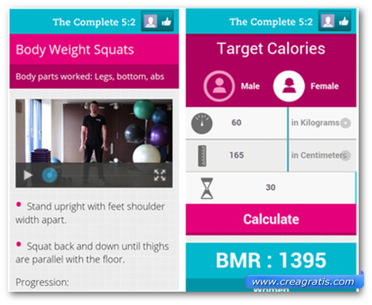 Schermate dell'app The Complete 5:2 Diet