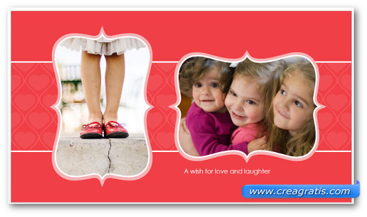 Template The Pink Heart’s Photo Album per PowerPoint