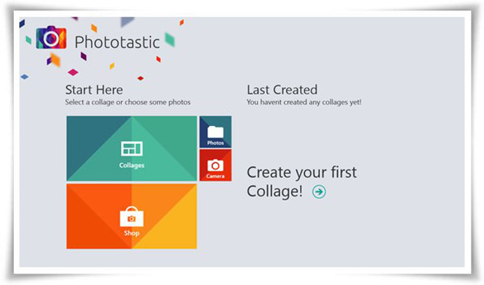 Schermata dell'app Phototastic per Windows