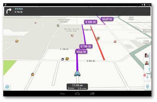 Immagine del navigatore Waze per Android