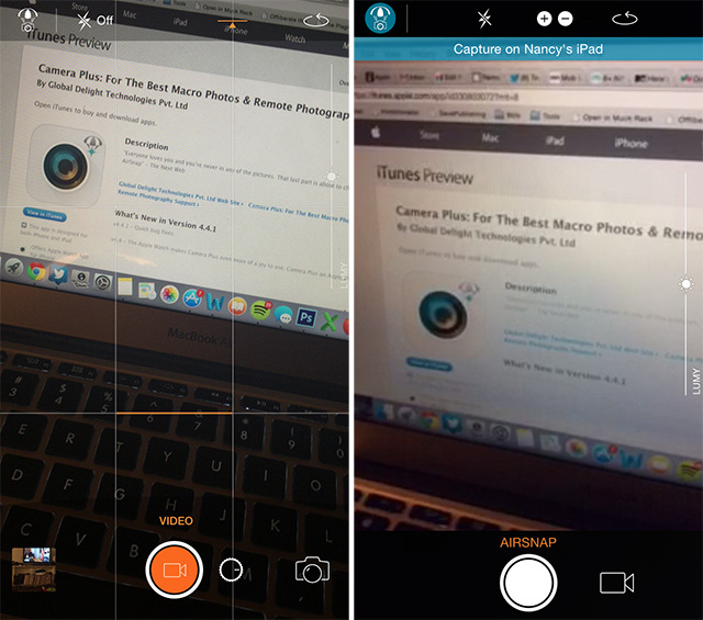 Скриншоты приложения Camera Plus для iPhone