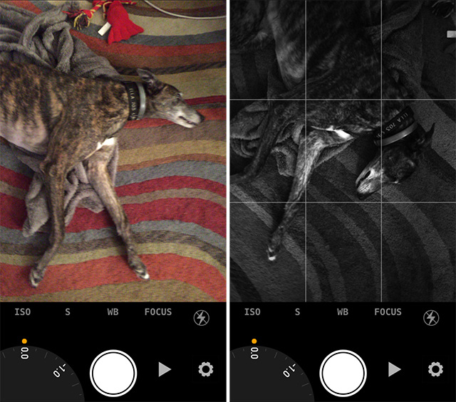 Schermate dell'app Manual Cam per iPhone