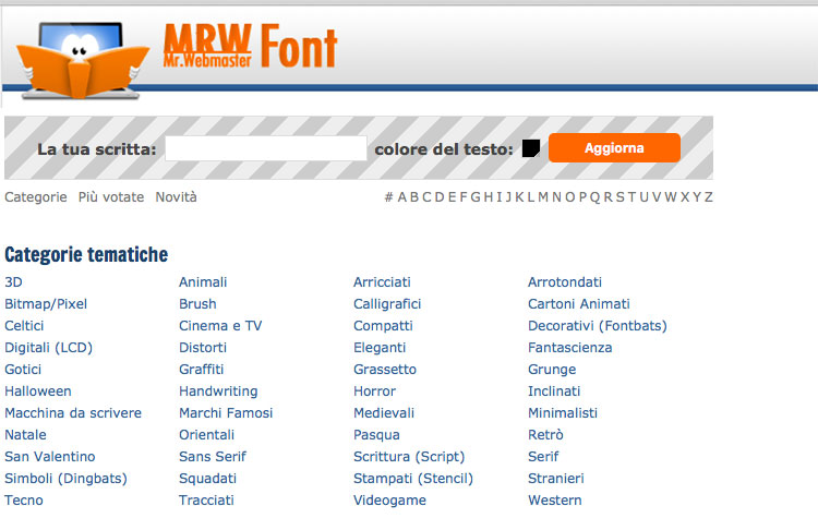 Font da scaricare gratis su MrWebaster