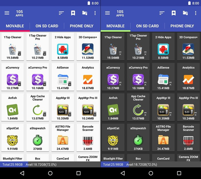 Schermate di App MGR III per Android