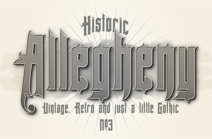 Anteprima del font Allegheny