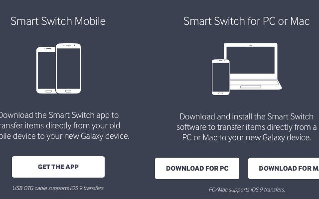 Immagine sull'app Smart Switch