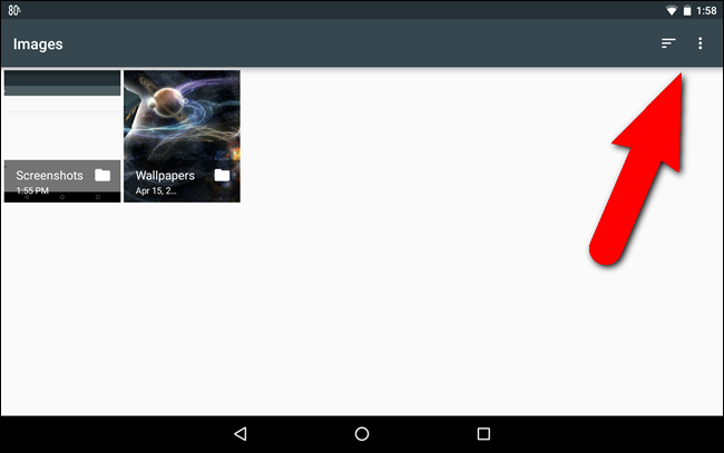 Lista delle immagini su Android