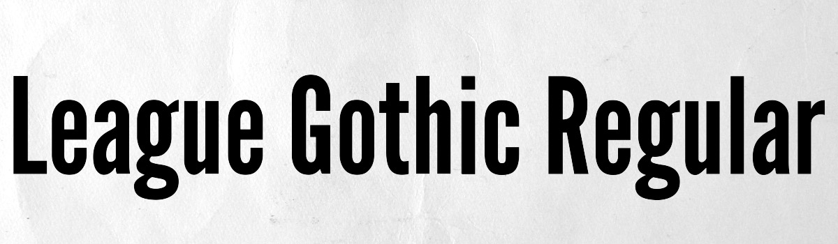 Immagine del font League Gothic