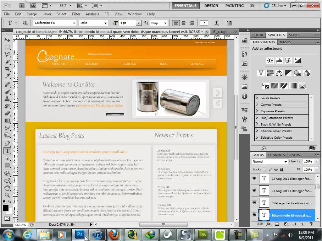 Immagine generica dell$0027interfaccia grafica di Photoshop