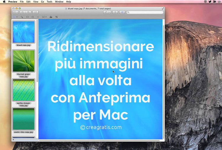 Ridimensionare più foto o immagini alla volta con Anteprima per Mac