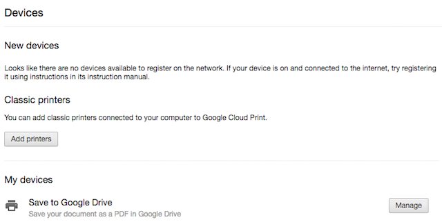 Registrare una vecchia stampante su Google Cloud Print