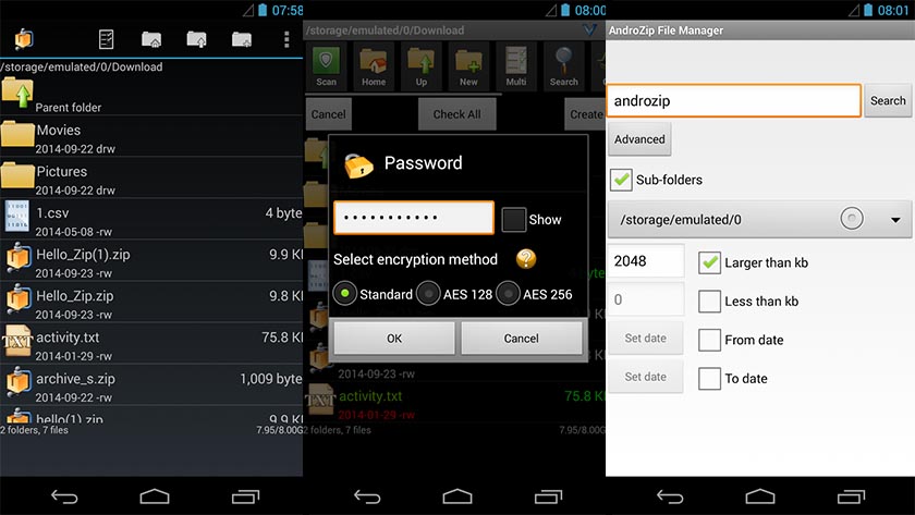 Aprire file ZIP e RAR su Android con AndroZip