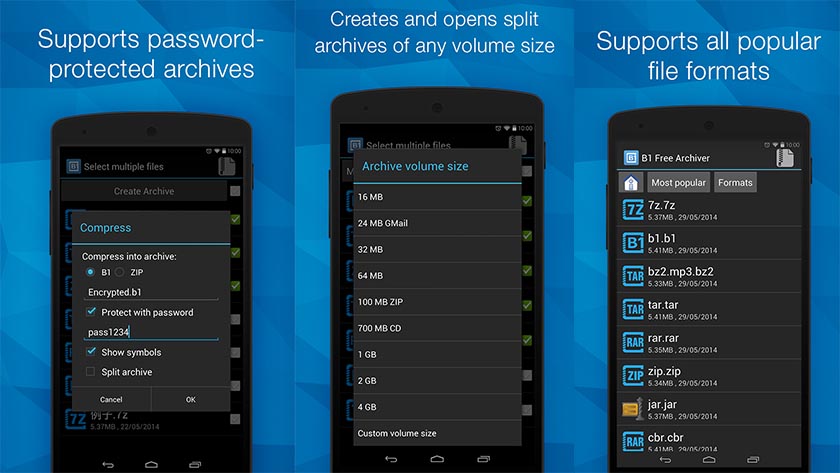 Aprire file ZIP e RAR su Android con B1 Archiver