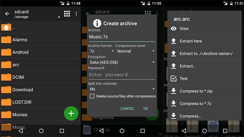 Aprire file ZIP e RAR su Android con ZArchiver