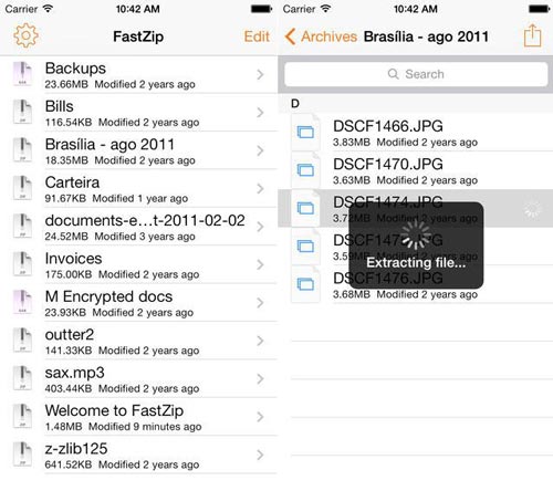 Aprire file ZIP e RAR su iPhone e iPad con FastZip
