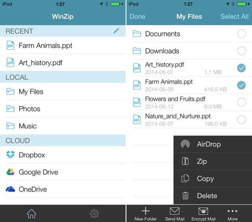 Aprire file ZIP e RAR su iPhone e iPad con Winzip