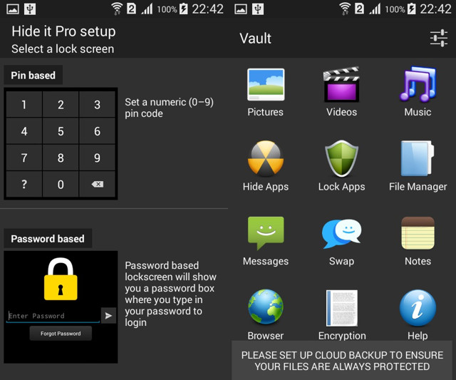 Nascondere Foto e Video su Android con Hide It Pro