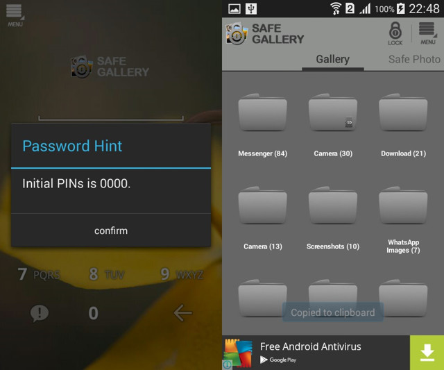Nascondere Foto e Video su Android con Safe Gallery Free