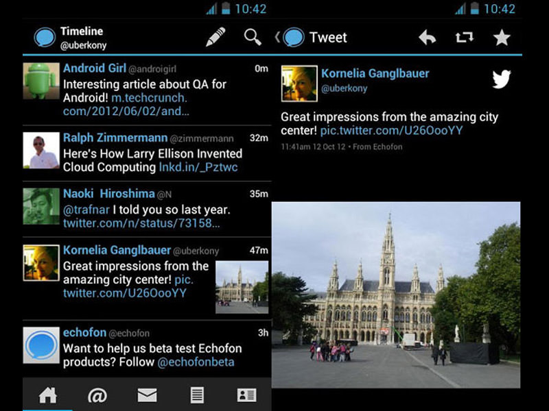 Le Migliori 5 App Twitter Gratis per Android - Echofon