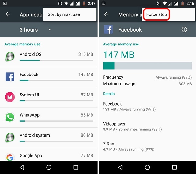 Liberare la RAM su Android - Killare le App
